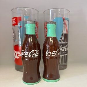 Vintage Coca Cola Salt & Pepper Shakers ONLY